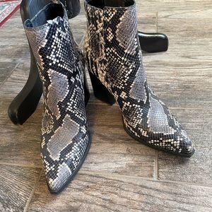 Marc Fisher Snakeskin Ankle Boots 👢